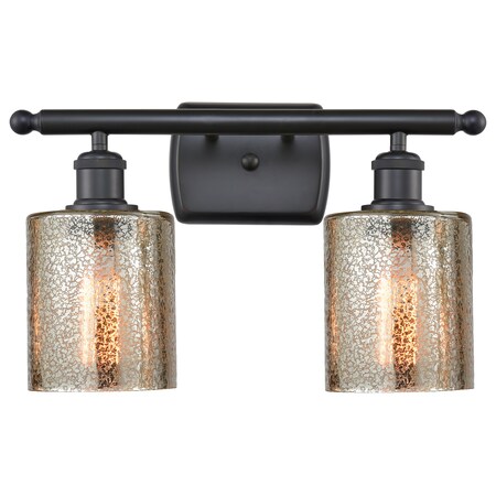 Innovations Lighting 2 Light Cobbleskill 16 Inch Bathroom Fixture, 689048 516-2W-BK-G116